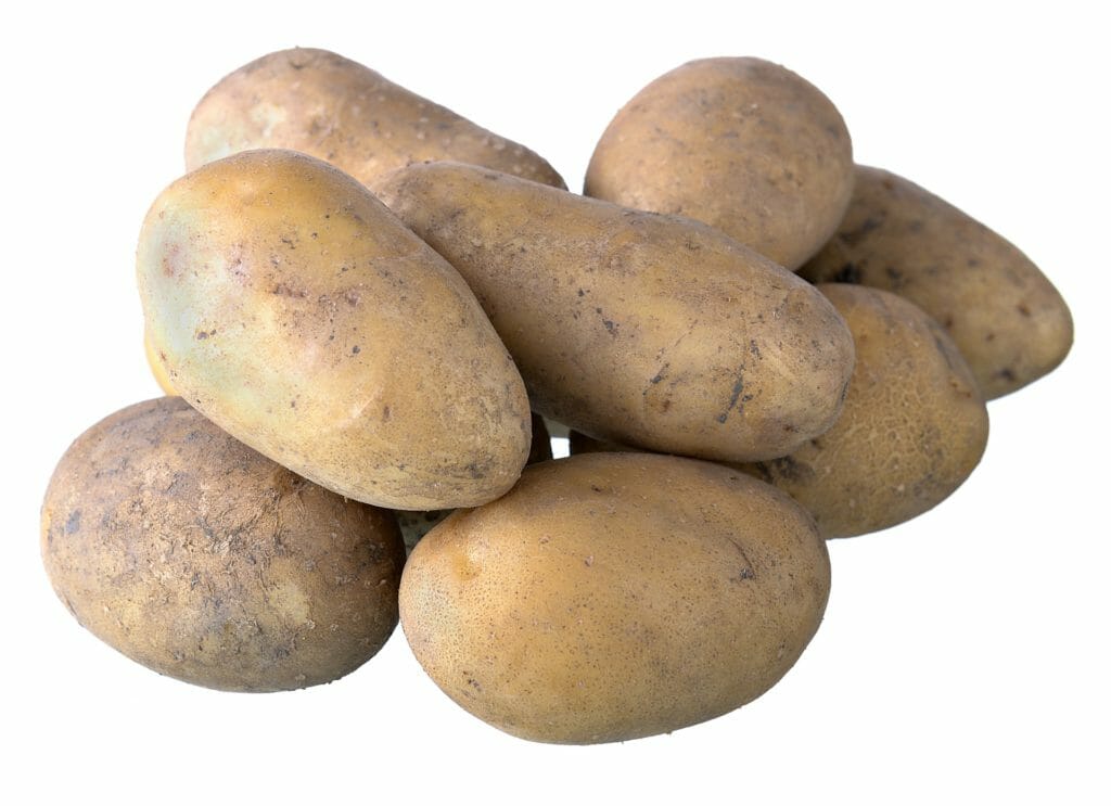 en hög potatis