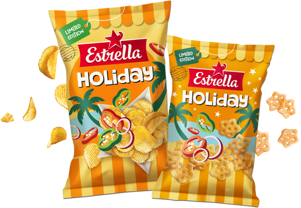 påse holidaychips och holidaystjärnor från estrella
